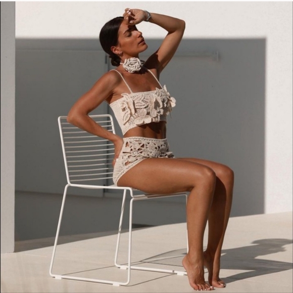 Zara 2 Piece Crochet Crop Top + Fringed Skirt - Picture 11 of 16